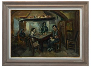 Isaac Antcher (1899 Perececina - 1992 Paryż), Scena we wnętrzu
