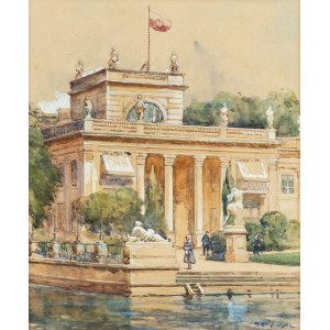 Tadeusz Cieślewski (1870 Varšava - 1956 tamtiež), Palác na vode v kráľovskom parku Łazienki