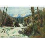 Otto Heinsius (1892 -1976 Brema), Karkonosze - widok na Śnieżne Kotły, 1929 r.