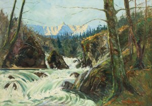 Otto Heinsius (1892 -1976 Brema), Karkonosze - widok na Śnieżne Kotły, 1929 r.