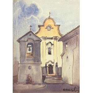 Wiktor Zin (1925 Hrubieszów - 2007 Rzeszów), chiesa con campanile indipendente