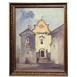 Wiktor Zin (1925 Hrubieszów - 2007 Rzeszów), chiesa con campanile indipendente