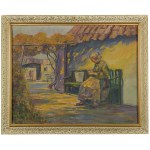Antoni Brade (1887-1973), Samotna kobieta przed chatą