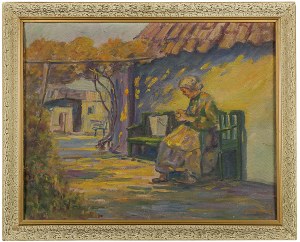 Antoni Brade (1887-1973), Samotna kobieta przed chatą