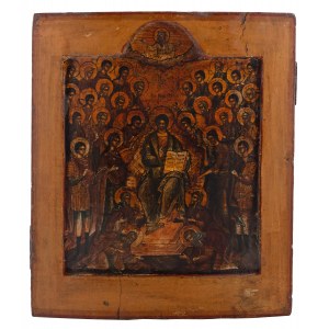 Ikona - Deesis, Rosja, pocz. XIX w.