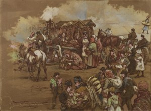 Tadeusz RYBKOWSKI (1848-1926), Targ na Placu Bernardyńskim we Lwowie - studium, 1894