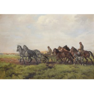 Zygmunt JÓZEFCZYK (1881-1966), Powrót z jarmarku, ok. 1944