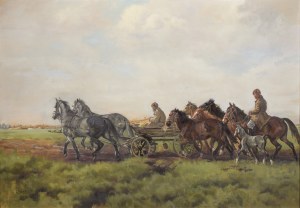 Zygmunt JÓZEFCZYK (1881-1966), Powrót z jarmarku, ok. 1944
