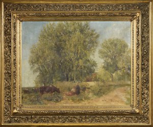 Hipolit LIPIŃSKI (1846-1884) - przypisywany, Na pastwisku