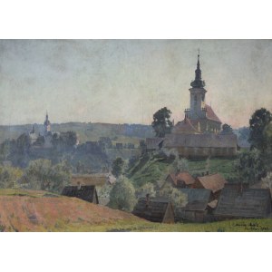 Marian MRÓZ (1908-1967), Panorama of Tuchow, 1943