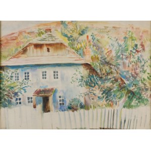 Natan KORZEŃ (1895-1941), Krajina s domom [v Kazimierz Dolny?]