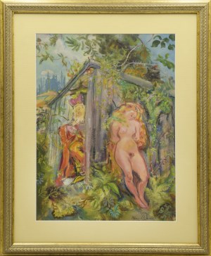 Kasper POCHWALSKI (1899-1971), Estera i Kazimierz Wielki, 1954