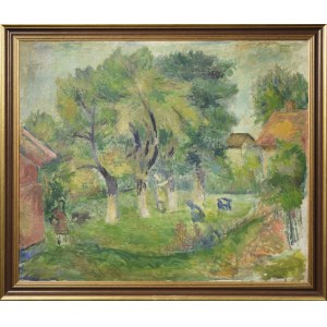Jerzy FEDKOWICZ (1891-1959) - przypisywany, W sadzie
