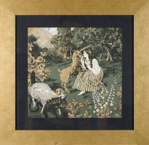 Jozef MEHOFFER (1869-1946), Girl with a Unicorn, 1903