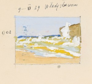 Soter August JAXA-MAŁACHOWSKI (1867-1952), Spienione morze we Władysławowie, 1939