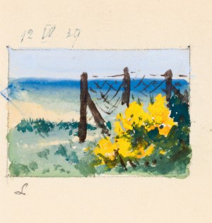 Soter August JAXA-MAŁACHOWSKI (1867-1952), Spienione morze we Władysławowie, 1939