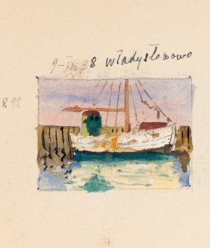 Soter August JAXA-MAŁACHOWSKI (1867-1952), Zejście na plażę w Jastrzębiej Górze, 1938