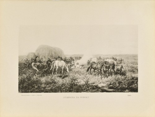 Juliusz KOSSAK (1824-1899), Stadnina na Podolu, 1900