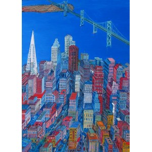 Edward Dwurnik (1943 – 2018) San Francisco, 2007, 70 x 50 cm