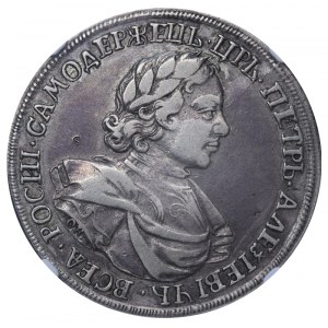 Russian Empire, 1 Rouble, 1718 year, OK, NGC, XF DETAILS, Hutten-Czapski Collection