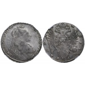 Russian Empire, 1 Rouble, 1735 year, NGC, AU 55