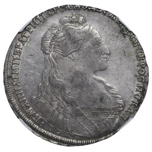 Russian Empire, 1 Rouble, 1735 year, NGC, AU 55