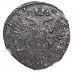 Imperium Rosyjskie, 1 Połtina, 1737 rok, NGC, VF DETAILS, Kolekcja Budanitsky'ego