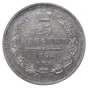 Ruské impérium, 25 kopejok, rok 1856, SPB-FB