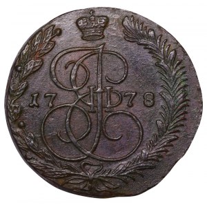 Impero russo, 5 copechi, anno 1778, EM