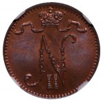 Russian Empire, Finland, 1 Penni, 1899 year, NGC, MS 65 RB