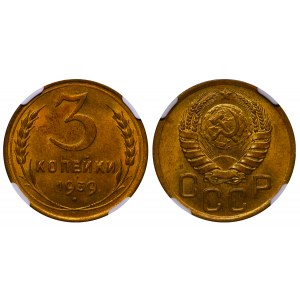 Soviet Union, 3 Kopecks, 1939 year, NGC, MS 63