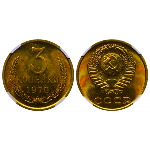 Soviet Union, 3 Kopecks, 1970 year, NGC, PL 65