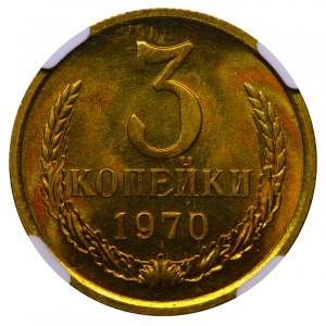 Soviet Union, 3 Kopecks, 1970 year, NGC, PL 65