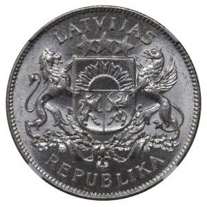 Latvia, 2 Lati, 1925 year, NGC, MS 65