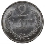 Latvia, 2 Lati, 1925 year, NGC, MS 65