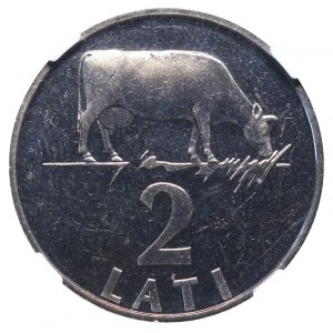 Lotyšsko, 2 lati, rok 1992, NGC, MS 64