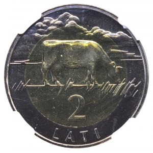 Łotwa, 2 Lati, 2003 rok, NGC, MS 67