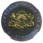 Łotwa, 2 Lati, 2003 rok, NGC, MS 67
