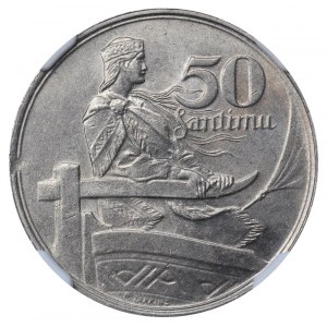Latvia, 50 Santimu, 1922 year, NGC, MS 63
