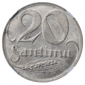 Latvia, 20 Santimu, 1922 year, NGC, MS 63
