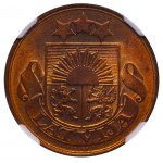 Latvia, 5 Santimi, 1922 year, NGC, MS 64 RB