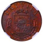 Latvia, 2 Santimi, 1939 year, NGC, MS 64 BN
