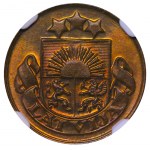 Latvia, 1 Santims, 1924 year, NGC, MS 64 RB