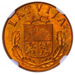 Latvia, 1 Santims, 1937 year, NGC, MS 64 RB