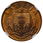 Latvia, 1 Santims, 1937 year, NGC, MS 64 RB