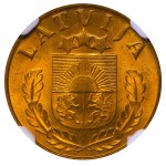 Latvia, 1 Santims, 1939 year, NGC, MS 65 RD