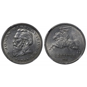 Lithuania, 5 Litai, 1936 year, Jonas Basanavicius, NGC, MS 61