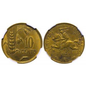 Lithuania, 10 Centu, 1925 year, NGC, MS 63