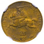 Lithuania, 1 Centas, 1925 year, NGC, MS 63