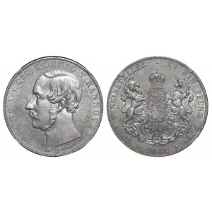 Kingdom of Hannover, 2 Vereinsthaler, 1862 year, B, NGC, MS 61